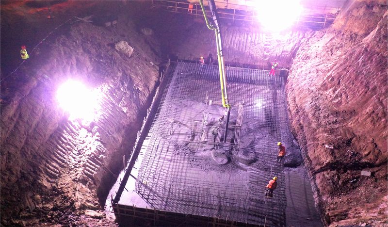 亭子口灌區(qū)一期工程項目I標(biāo)段觀音寺渡槽 板基首倉混凝土成功澆筑